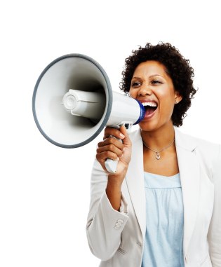 woman with megaphone (10587921)